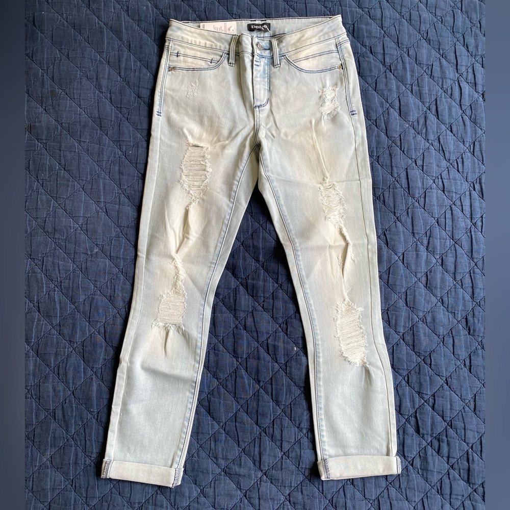 Bebe Light Wash Blue Jean-Light Crop Sz 27 NWT